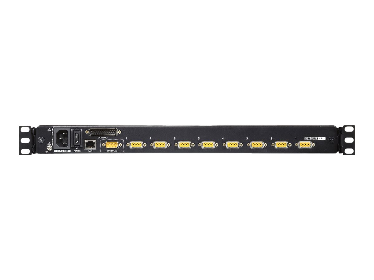 ATEN Slideaway CL5708IM - KVM-Konsole mit KVM-Switch - 8 Anschlüsse - PS2 USB - 43.2 cm (17)