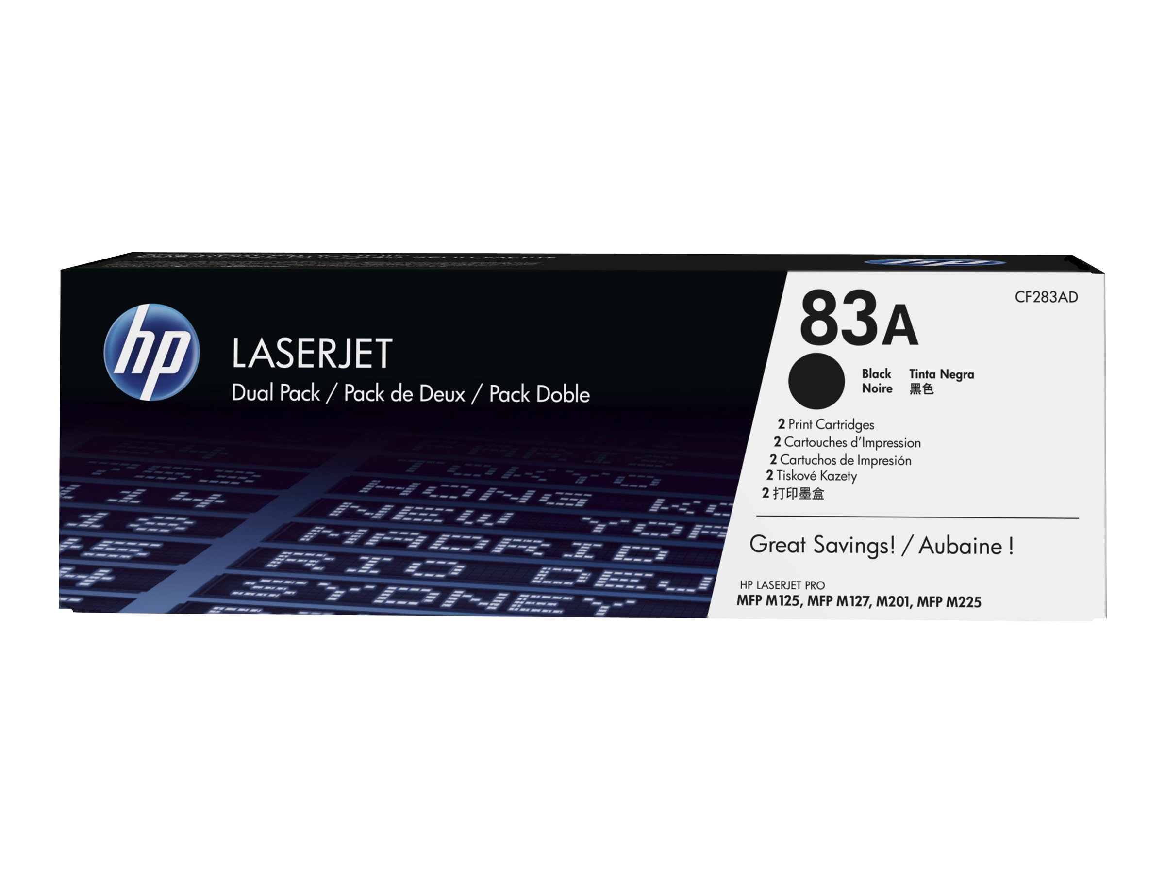 HP 83A Dual Pack - 2er-Pack - Schwarz (CF283AD)