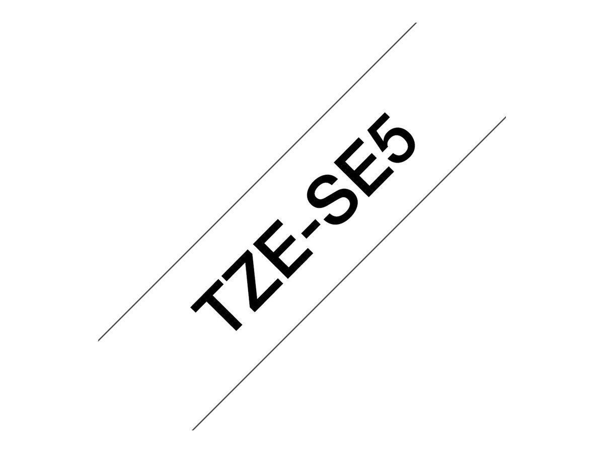 Brother TZe-SE5 - Schwarz auf Weiß - Rolle (2,4 cm x 8 m), Ansicht 3