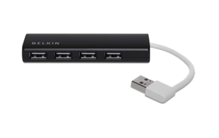 Belkin Ultra-Slim Travel - Hub - 4 x USB 2.0, Ansicht 2