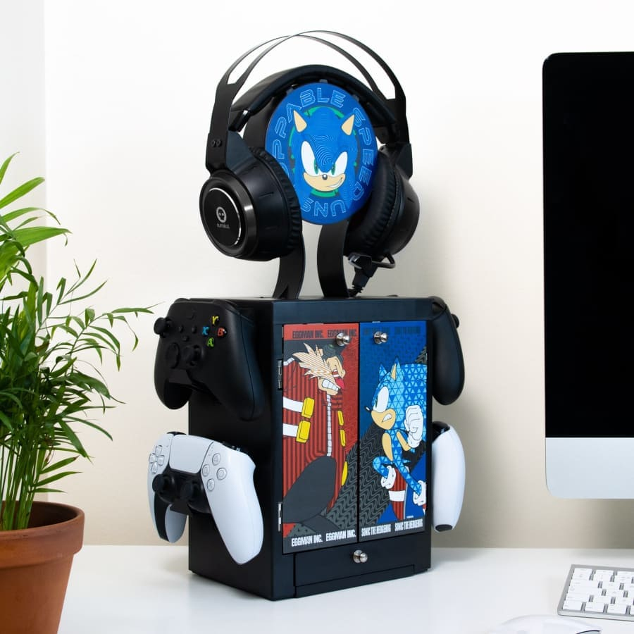 Numskull Games 5056280432593 - SEGA Diskettenhalter für Spiele, Xbox, Schwarz, Mehrfarbig, Matt, Ansicht 3