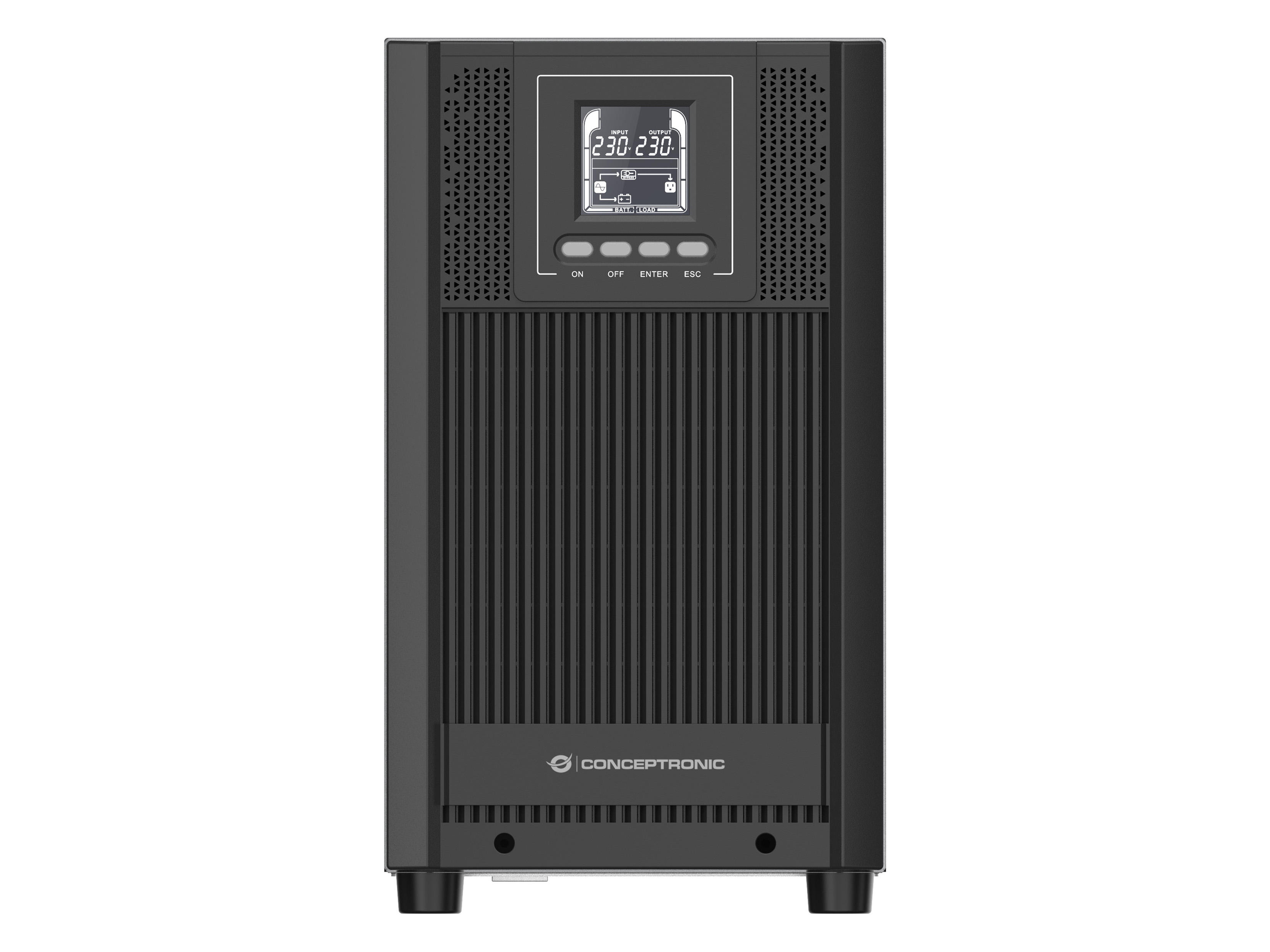 Conceptronic ZEUS USV Online UPS IEC EPO Port - (Offline-) USV - Energiespar-Modus - 3000VA 2700W, Ansicht 2