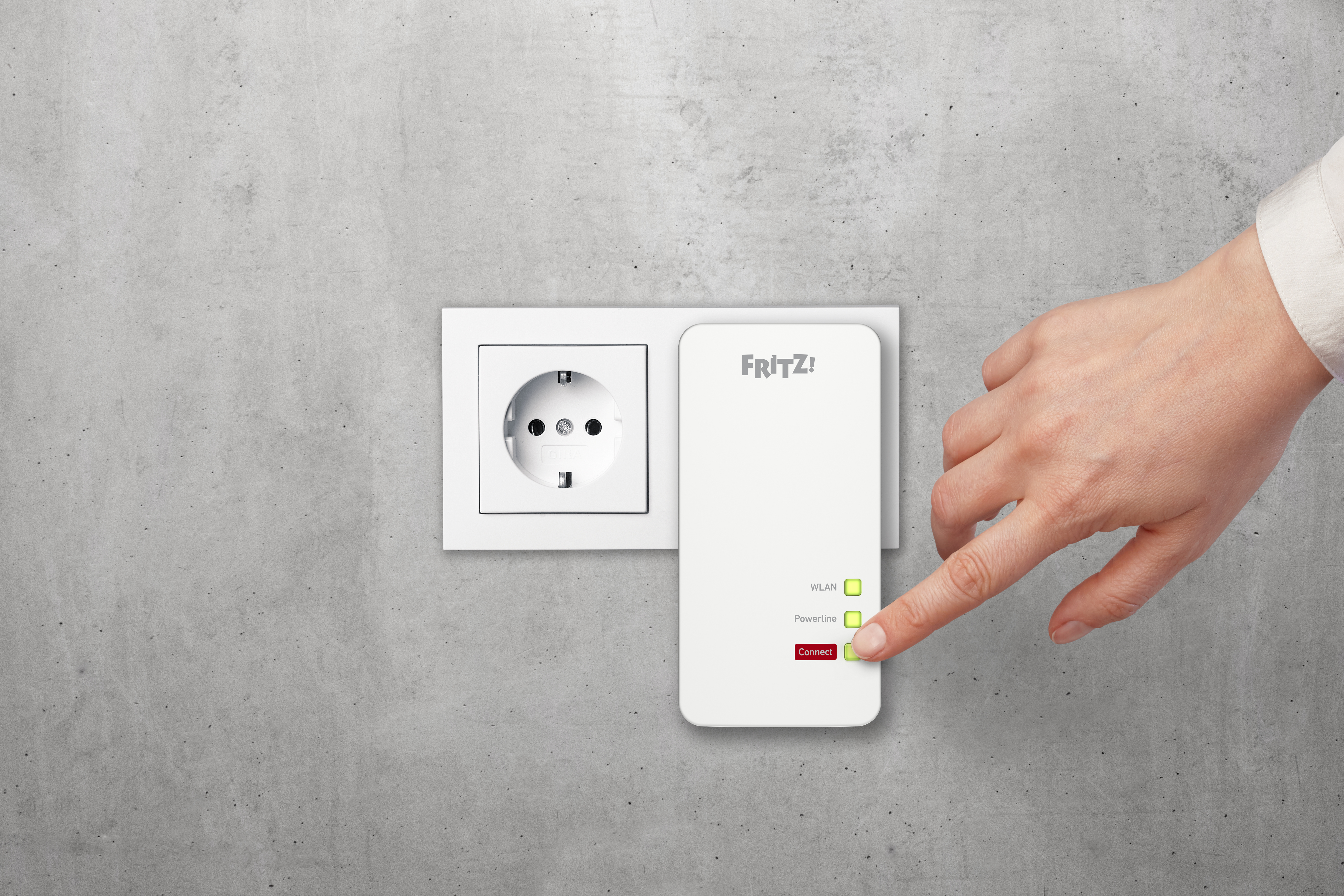 AVM FRITZ!Powerline 1260E - WLAN Set - Bridge - GigE, HomePlug AV (HPAV), Ansicht 3