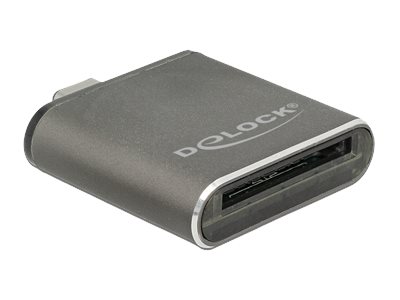 Delock USB Type-C SDHC / SDXC UHS-II / MMC Single Slot Card Reader - Kartenleser (MMC, SD, SDHC, SDXC, SDHC UHS-I, SDXC UHS-I, SDHC UHS-II, SDXC UHS-II)