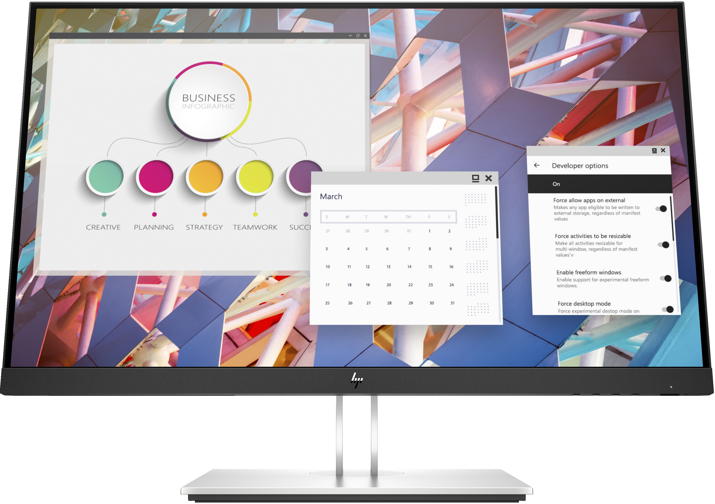 HP E-Series E24 G4, 60,5 cm (23.8&quot;), 1920 x 1080 Pixel, Full HD, LCD, 5 ms, Schwarz, Silber