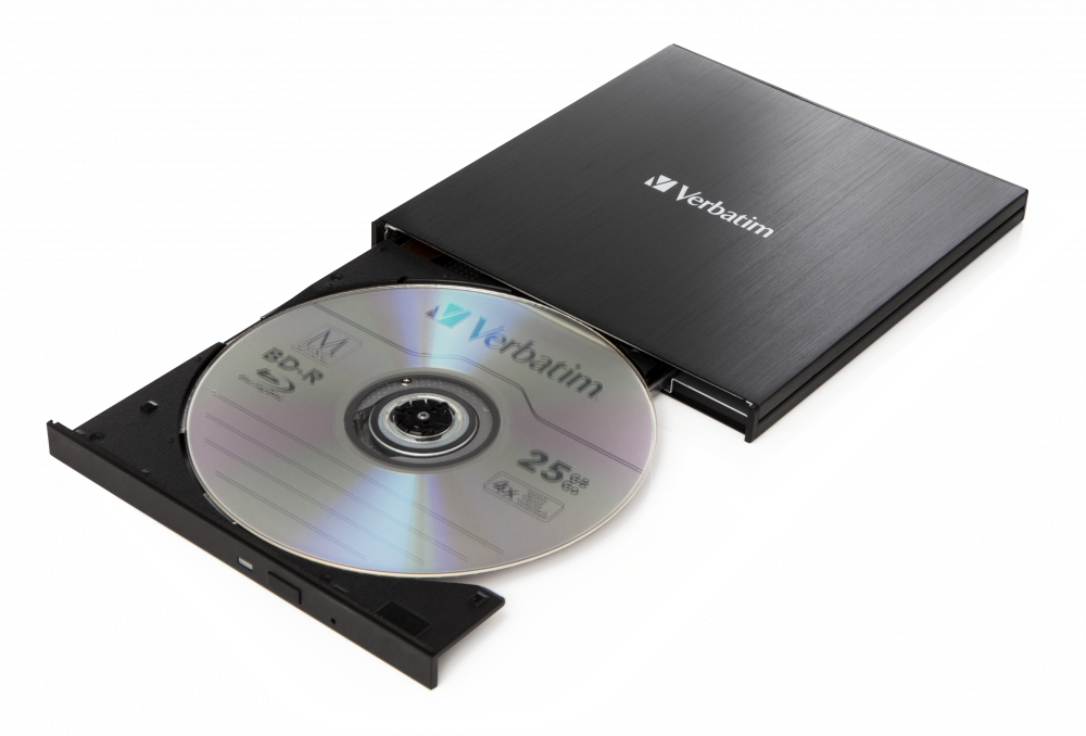 Verbatim 43889 - Schwarz - Ablage - Desktop / Notebook - Blu-Ray RW - USB 3.1 Gen 1 - BD - BD-R - BD-R DL - CD - DVD