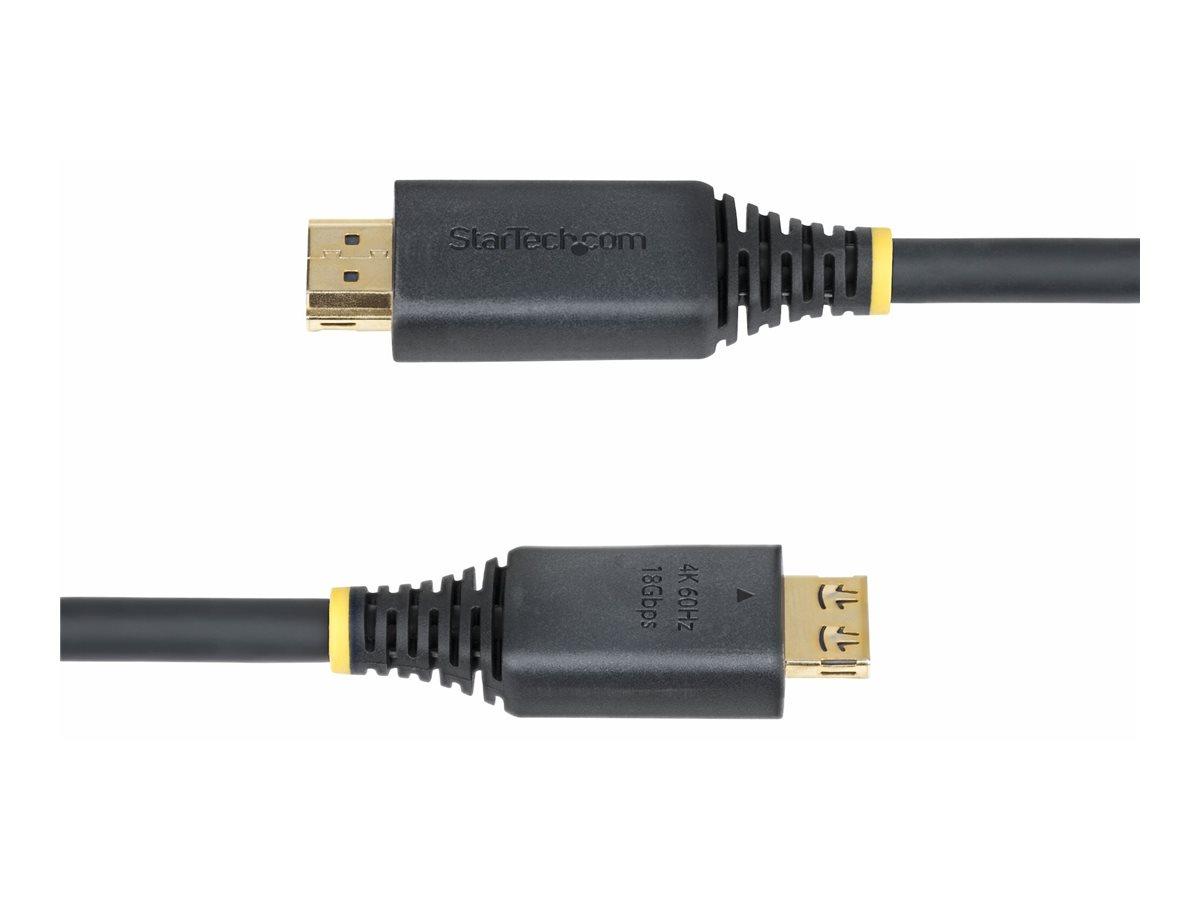 StarTech.com High Speed - HDMI-Kabel - HDMI männlich zu HDMI männlich - 5 m - abgeschirmt - Schwarz - halogenfrei, passiv, 4K60Hz-Unterstützung, 1440p (UWQHD)