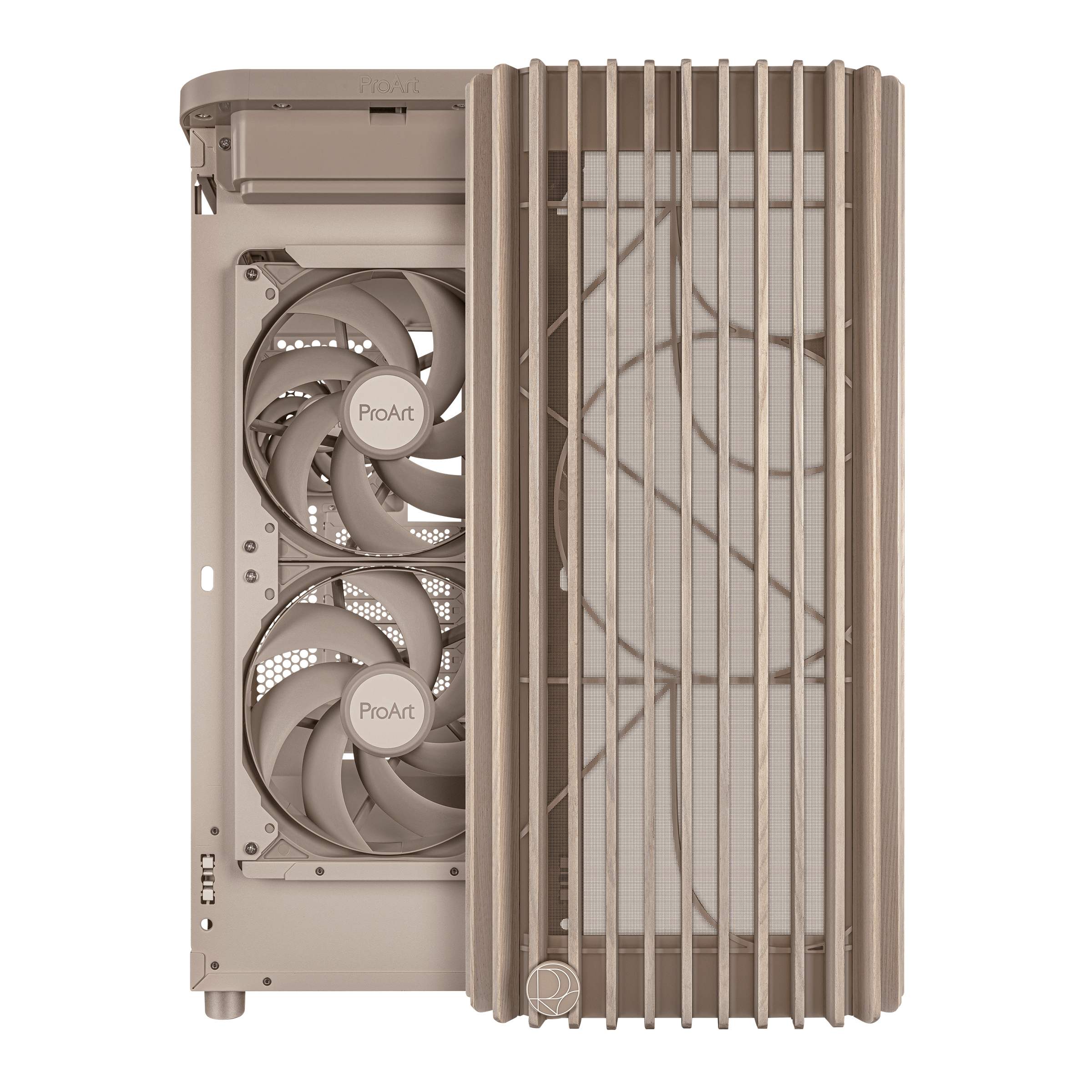 ASUS Geh ProArt Pa401 Wood Mesh Pwm beige - Gehäuse - ATX - Midi/Minitower - ATX, Ansicht 3