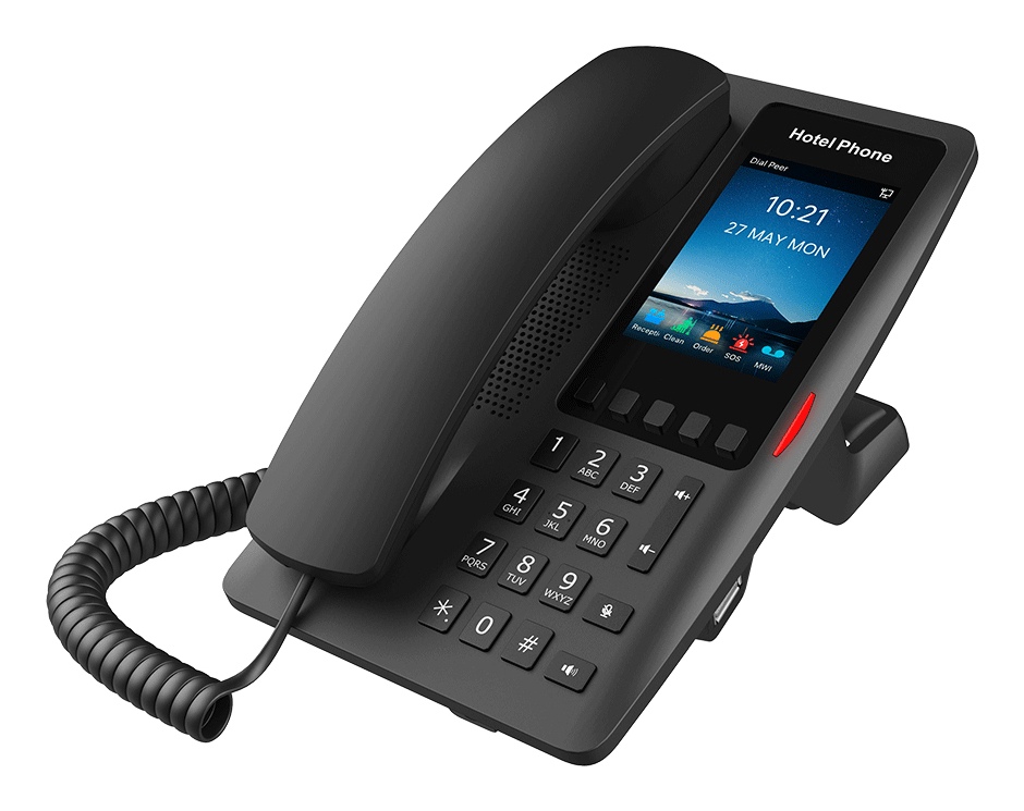 Fanvil H6W-Black H6W-Black---WiFi Hotel Phone SIP Wi-Fi 6 - VoIP-Telefon - Voice-Over-IP, Ansicht 2