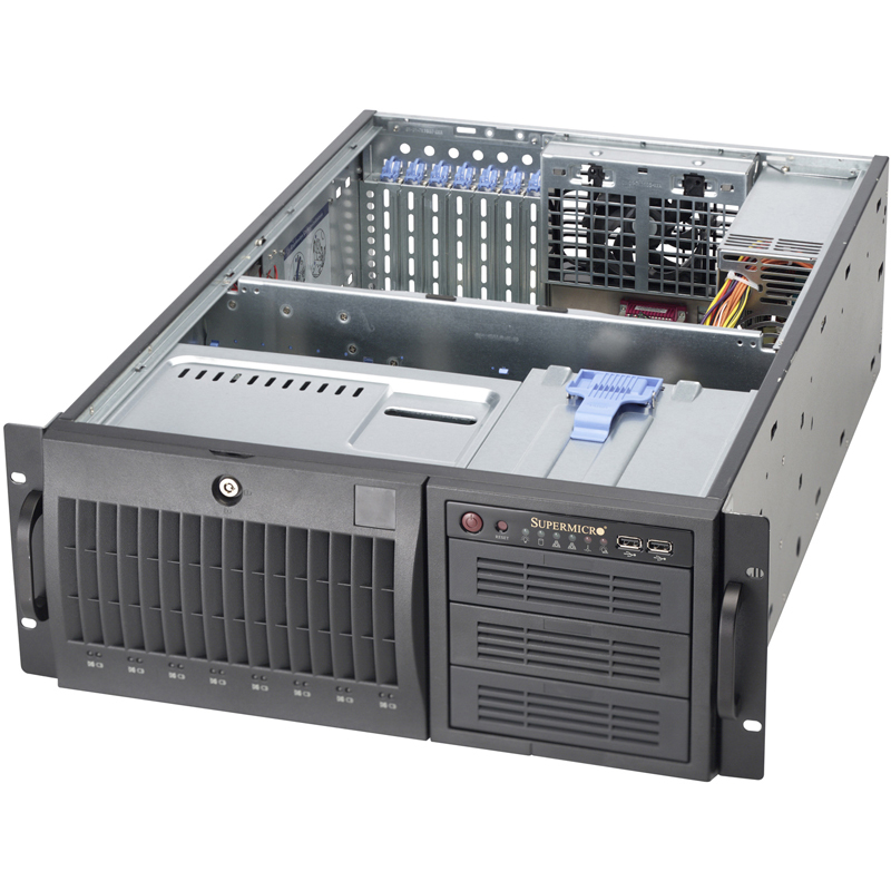 Supermicro SC743 AC-668B - Tower - 4U - Erweitertes ATX, Ansicht 3