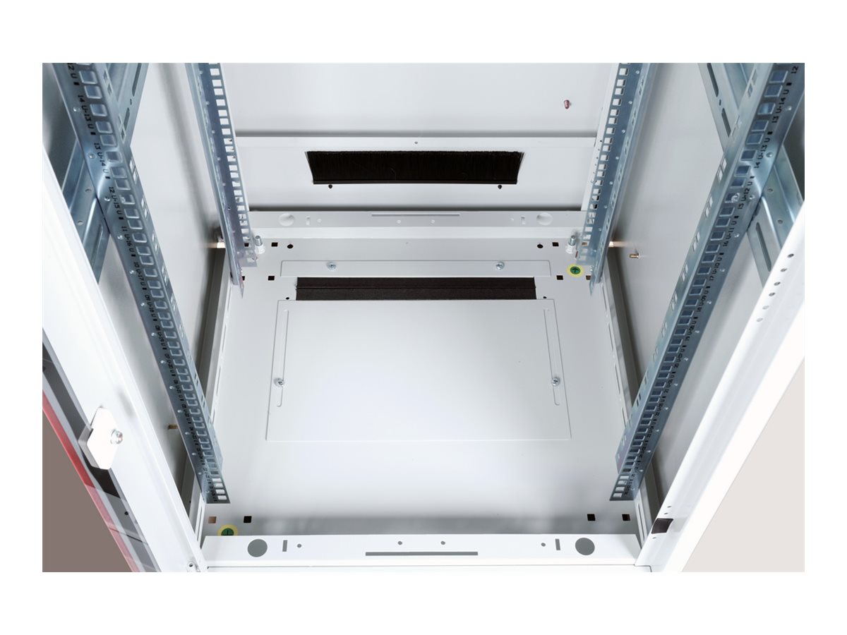 ROLINE 19 Zoll Netzwerkschrank Pro 26 HE 600x600 BxT Glastür grau, Ansicht 4
