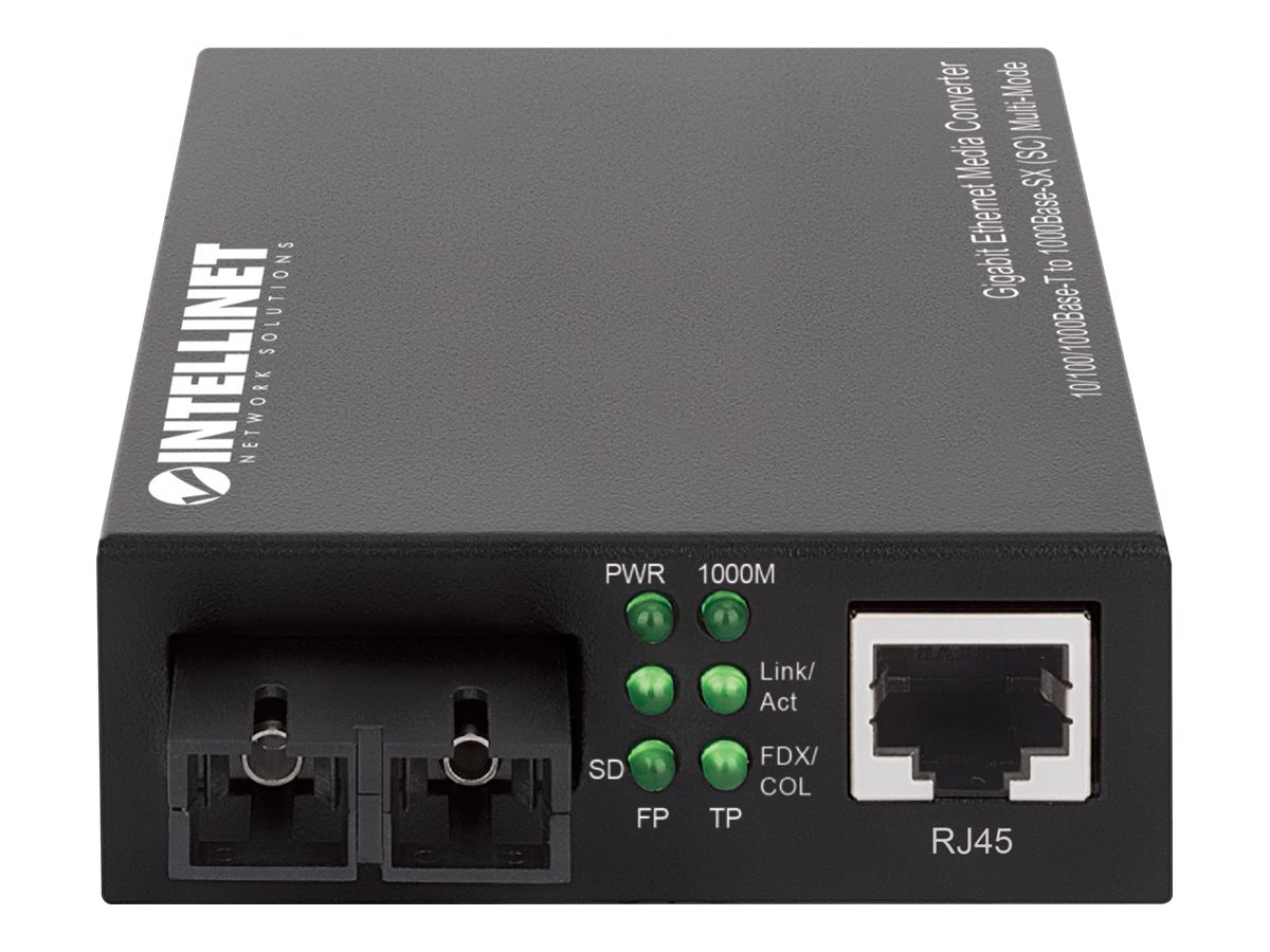 Intellinet Medienkonverter - 1GbE - 10Base-T 1000Base-SX 100Base-TX 1000Base-T