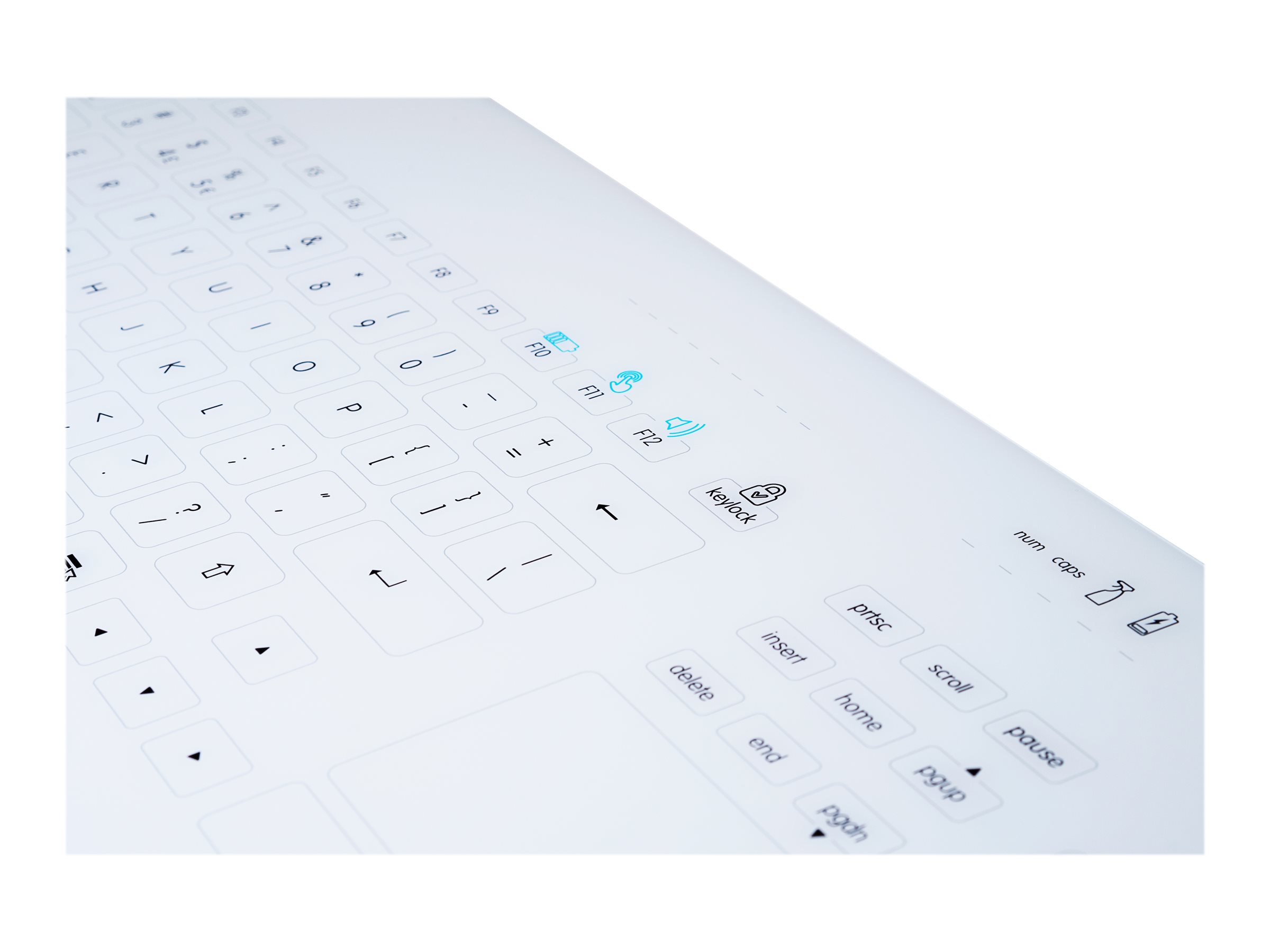 GETT CleanKeys CK4W - Tastatur - mit Touchpad - kabellos