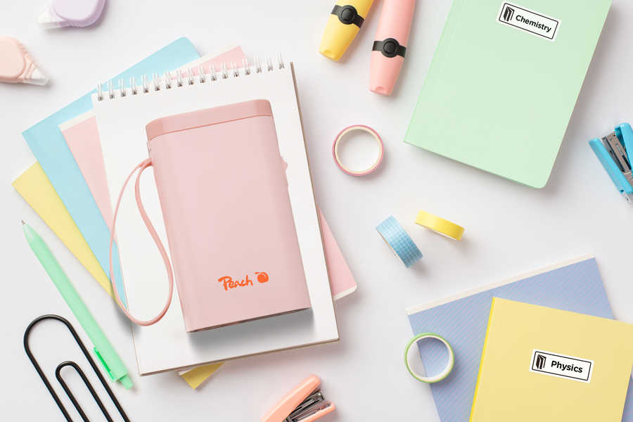 Peach Etikentendrucker PE110 pink - Drucker - Thermotransferdruck, Ansicht 2