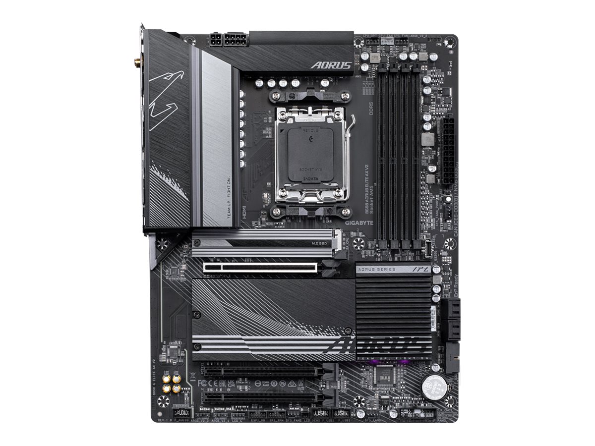 Gigabyte B650 AORUS ELITE AX V2 - Motherboard - ATX - Socket AM5 - AMD B650 Chipsatz - USB 3.2 Gen 2 USB 3.2 Gen 1 USB-C 3.2 Gen2 USB-C 3.2 Gen 2x2 - 2.5 Gigabit LAN Wi-Fi 6 Bluetooth - Onboard-Grafik (CPU erforderlich)