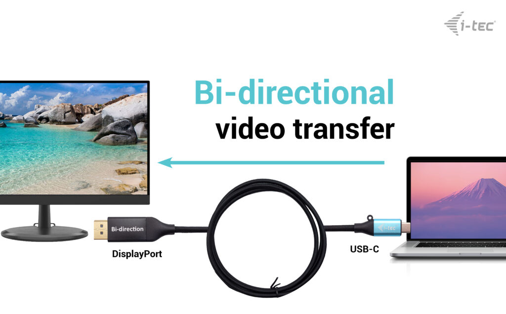 i-tec Adapterkabel - 24 pin USB-C (M) zu DisplayPort (M), Ansicht 3