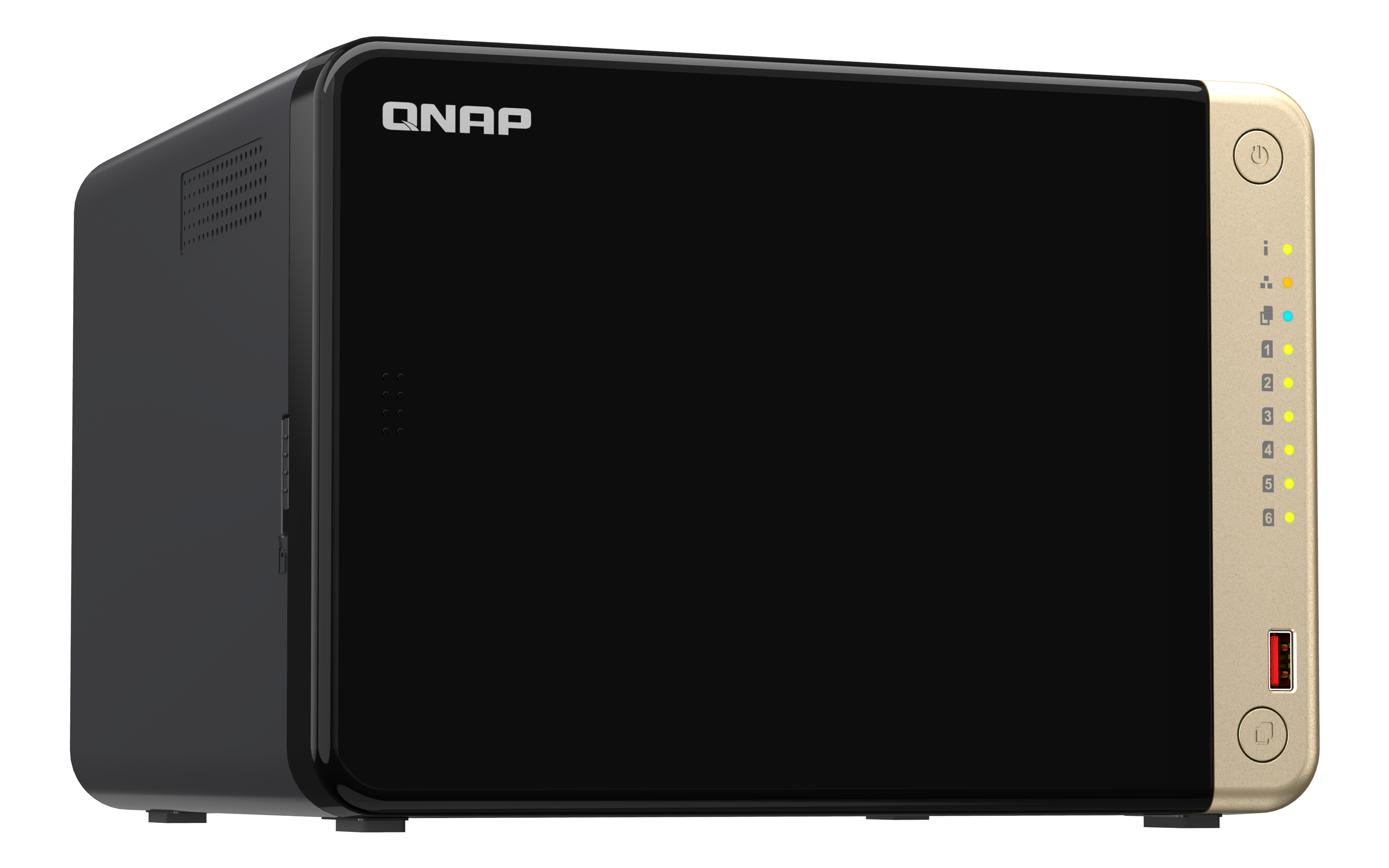 QNAP TS-664 - NAS - Tower - Intel® Celeron® - N5095 - Schwarz, Ansicht 4