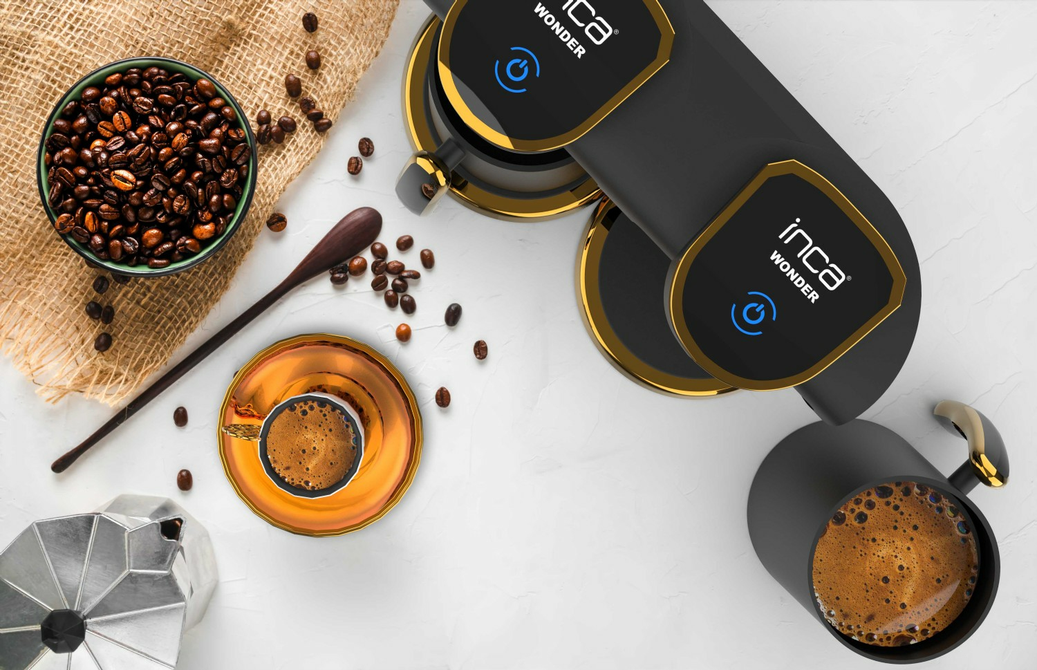 INCA Kaffeemaschine Wonder Serie Touch-Control-Schalter Duo, Ansicht 4
