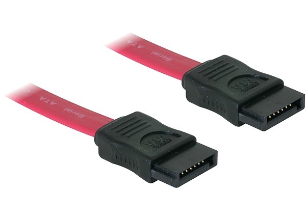 Delock SATA Kabel - 0.5m, 0,5 m, SATA II, Rot