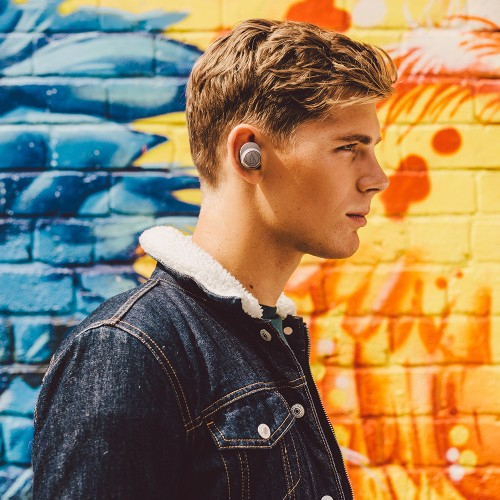 Audio-Technica ATH-CKR7TW - Kopfhörer - im Ohr - Anrufe & Musik - Grau - Binaural - 0,3 m, Ansicht 4