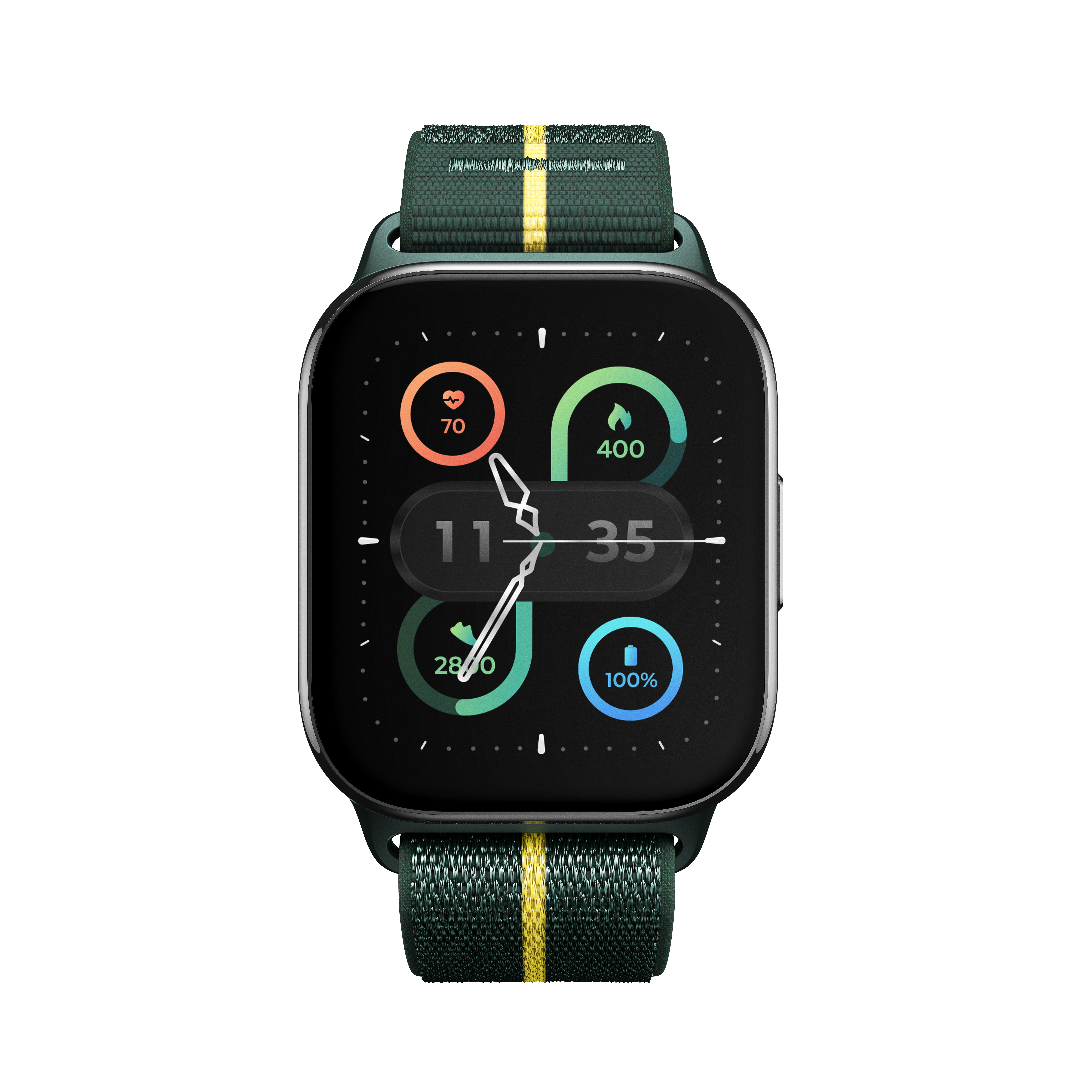Motorola Solutions Motorola Moto Watch Fit - Aluminum - intelligente Uhr mit Band - fabric - Anzeige 4.8 cm (1.9), Ansicht 2