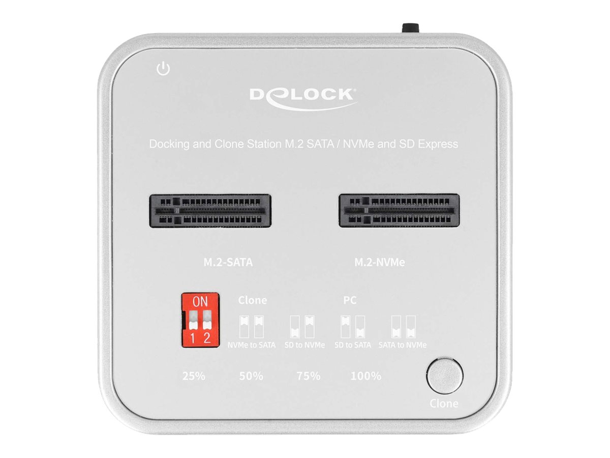 Delock SSD-Dockingstation Schächte: 2 - M.2 - M.2 NVMe Card - USB 3.2 (Gen 2)
