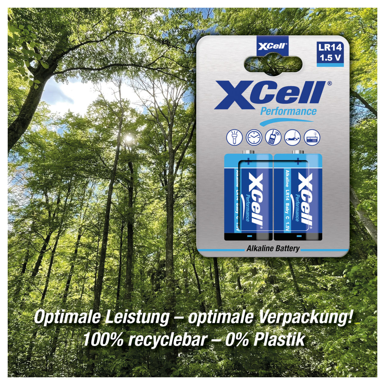 XCell Batterie Performance Alkaline LR14 Baby C 2St. - Batterie - Baby (C), Ansicht 2
