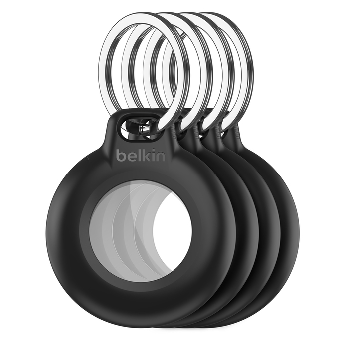 Belkin Tasche für Airtag - Schlüsselanhänger - Kunststoff - Schwarz (Packung mit 4), Ansicht 2