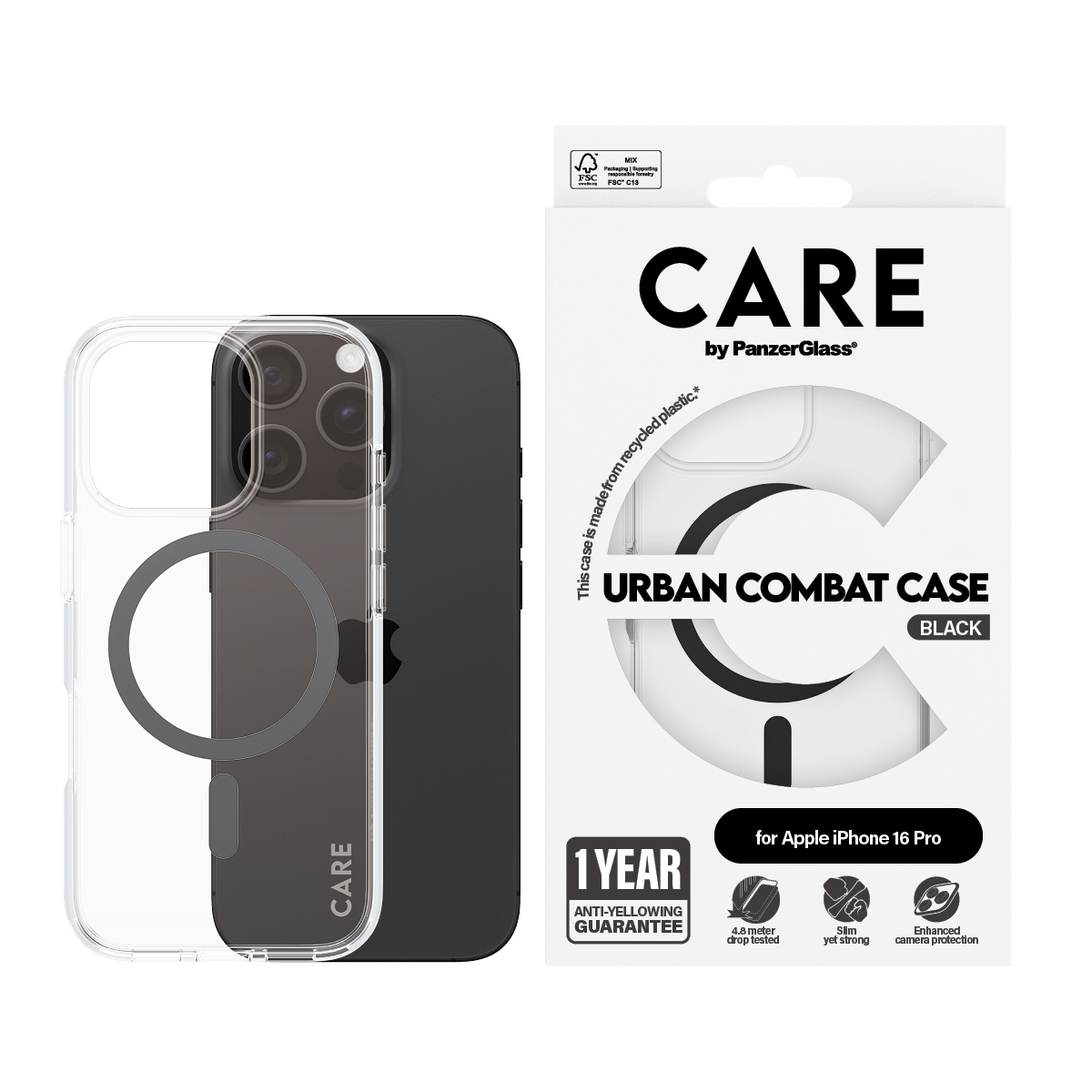 PanzerGlass CARE by PanzerGlass Urban Combat - Hintere Abdeckung für Mobiltelefon - kompatibel mit MagSafe, Ansicht 3