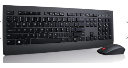 Lenovo 4X30H56796, Volle Größe (100%), Kabellos, RF Wireless, QWERTY, Schwarz, Maus enthalten