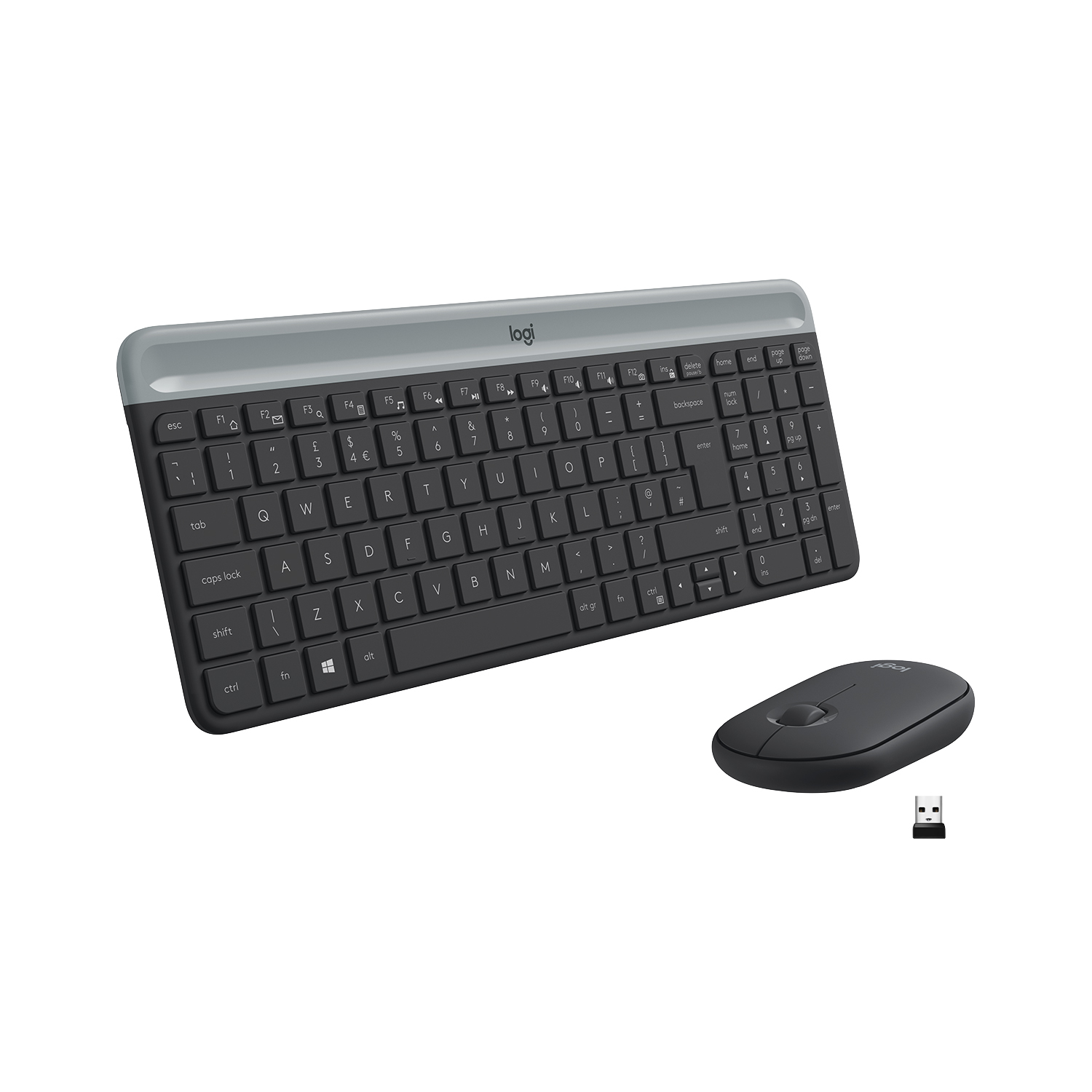 Logitech Slim Wireless Combo MK470 - Tastatur-und-Maus-Set - TL: Spanisch, QWERTY, Ansicht 2