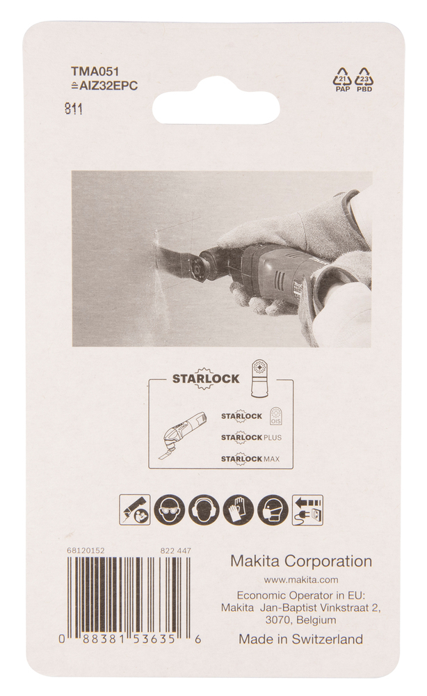 Makita TMA051 - Tauchsägenschneidblatt - für Holz, Spanplatte, Sperrholz, Weichholz, Epoxid, Laminatbodenbelag, Ansicht 2