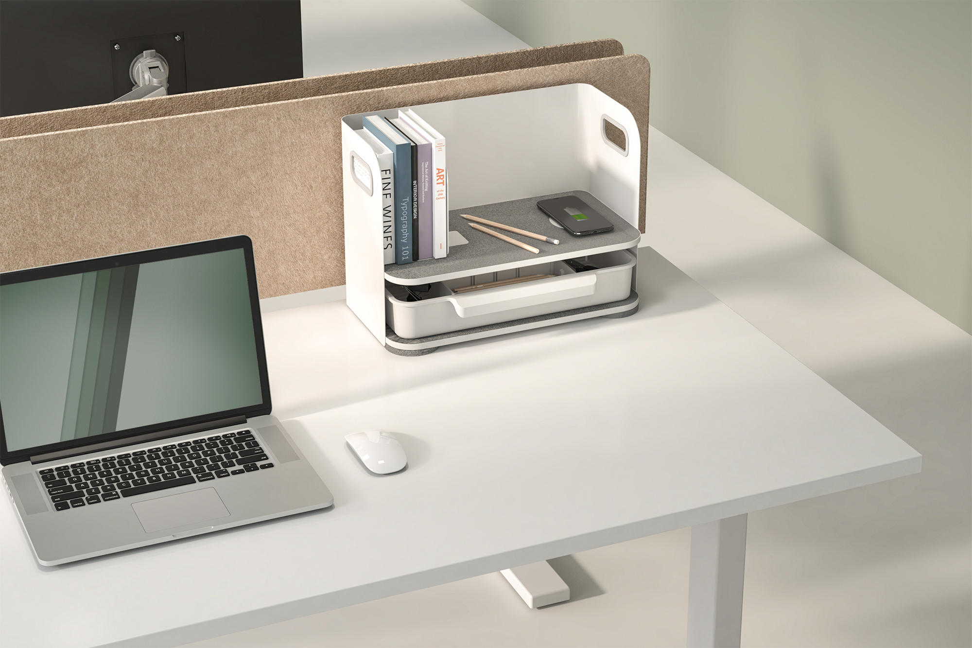 DIGITUS Desktop Organizer mit Qi-Ladegerät, Ansicht 3