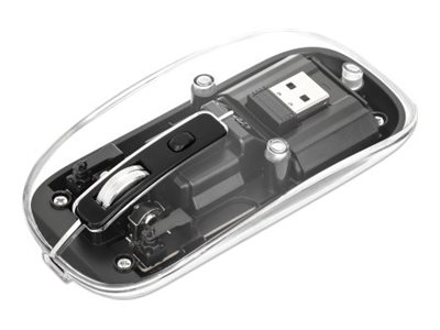 Manhattan Maus - wiederaufladbar - rechts- und linkshändig - optisch - 4 Tasten - kabellos - 2.4 GHz - kabelloser Empfänger (USB)