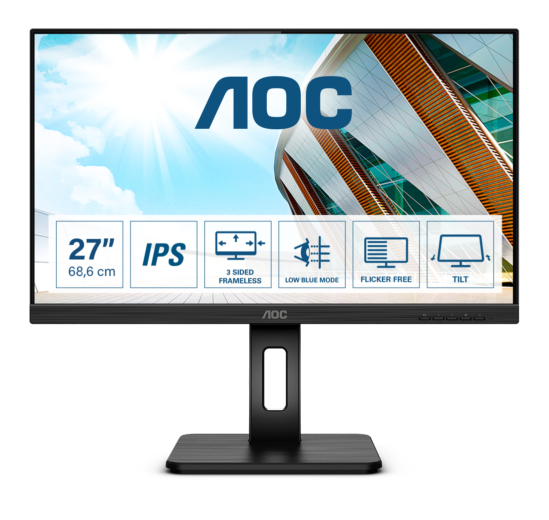 AOC P2 27P2Q, 68,6 cm (27&quot;), 1920 x 1080 Pixel, Full HD, LED, 4 ms, Schwarz