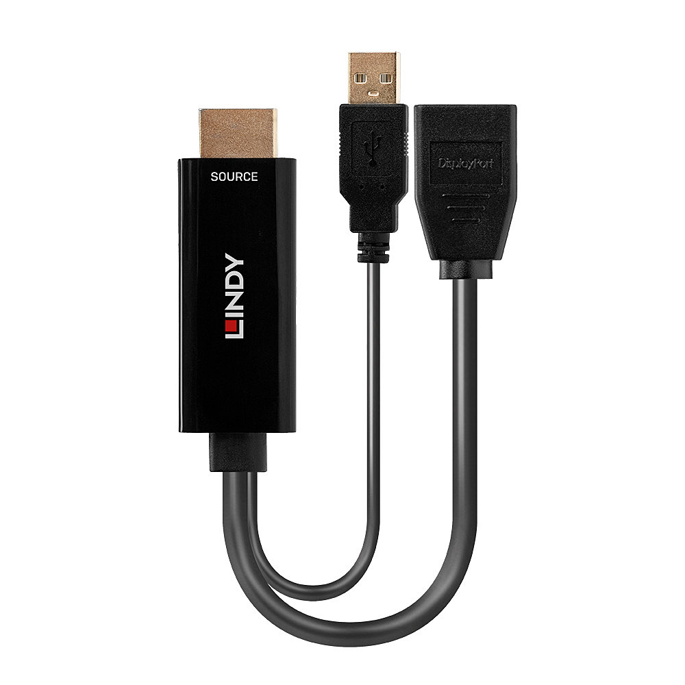 Lindy Videokabel - HDMI (M) bis USB (nur Strom), DisplayPort