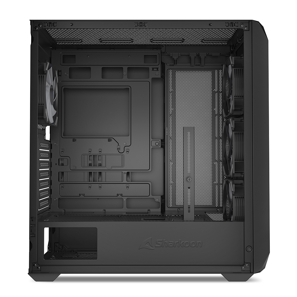 Sharkoon Gehäuse AK3 RGB ATX 1x Glas schwarz - Midi/Minitower - ATX, Ansicht 4