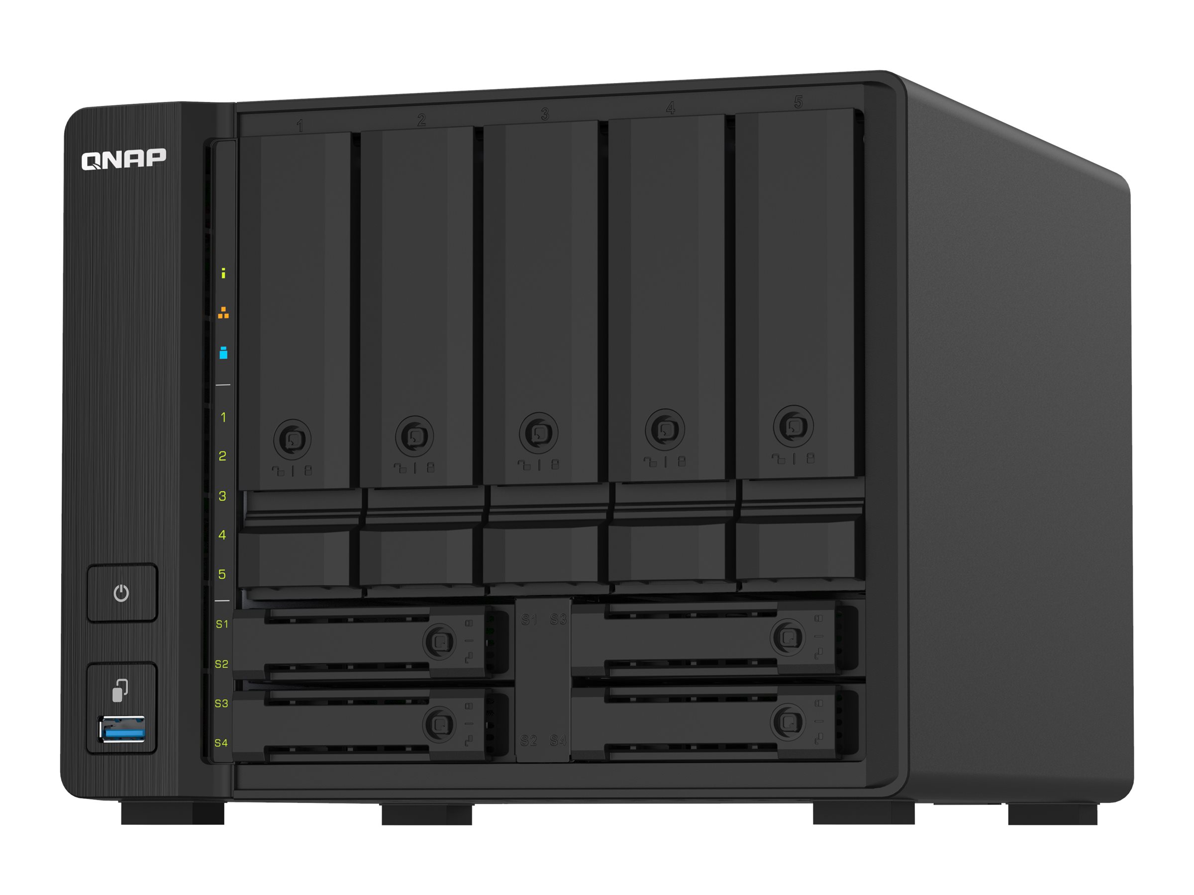 QNAP TS-932PX - NAS-Server - 9 Schächte - SATA 6Gb/s - RAID 0, 1, 5, 6, 10, 50, JBOD, 5 Hot Spare, 6 Hot Spare, 60, 50 Hot Spare, 10-Hot-Spare, 1 Hot-Spare, 60 Hot Spare - RAM 4 GB