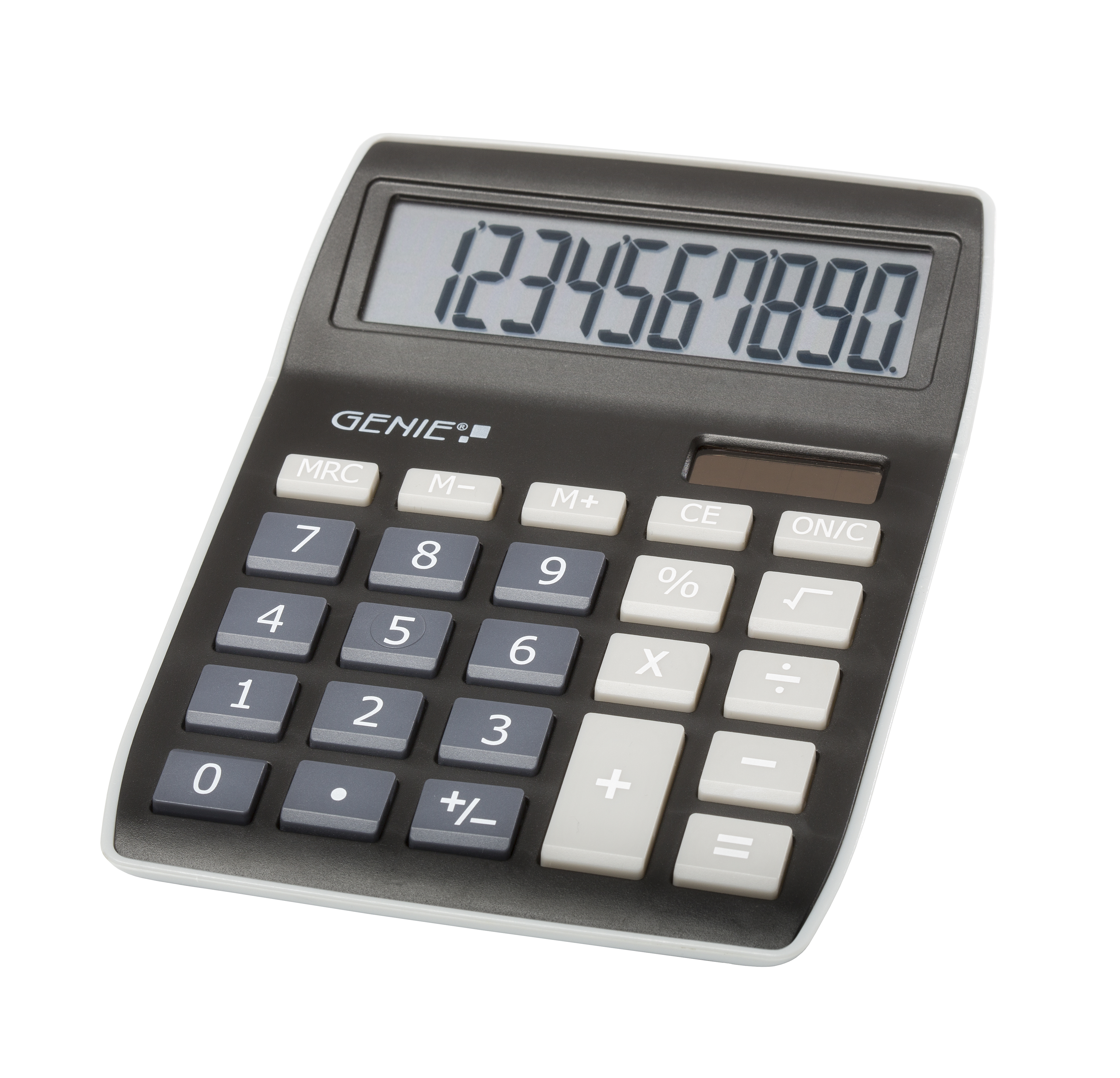 Genie 840 BK - Desktop - Display-Rechner - 10 Ziffern - Display klappbar - Batterie/Solar - Schwarz - Grau, Ansicht 2