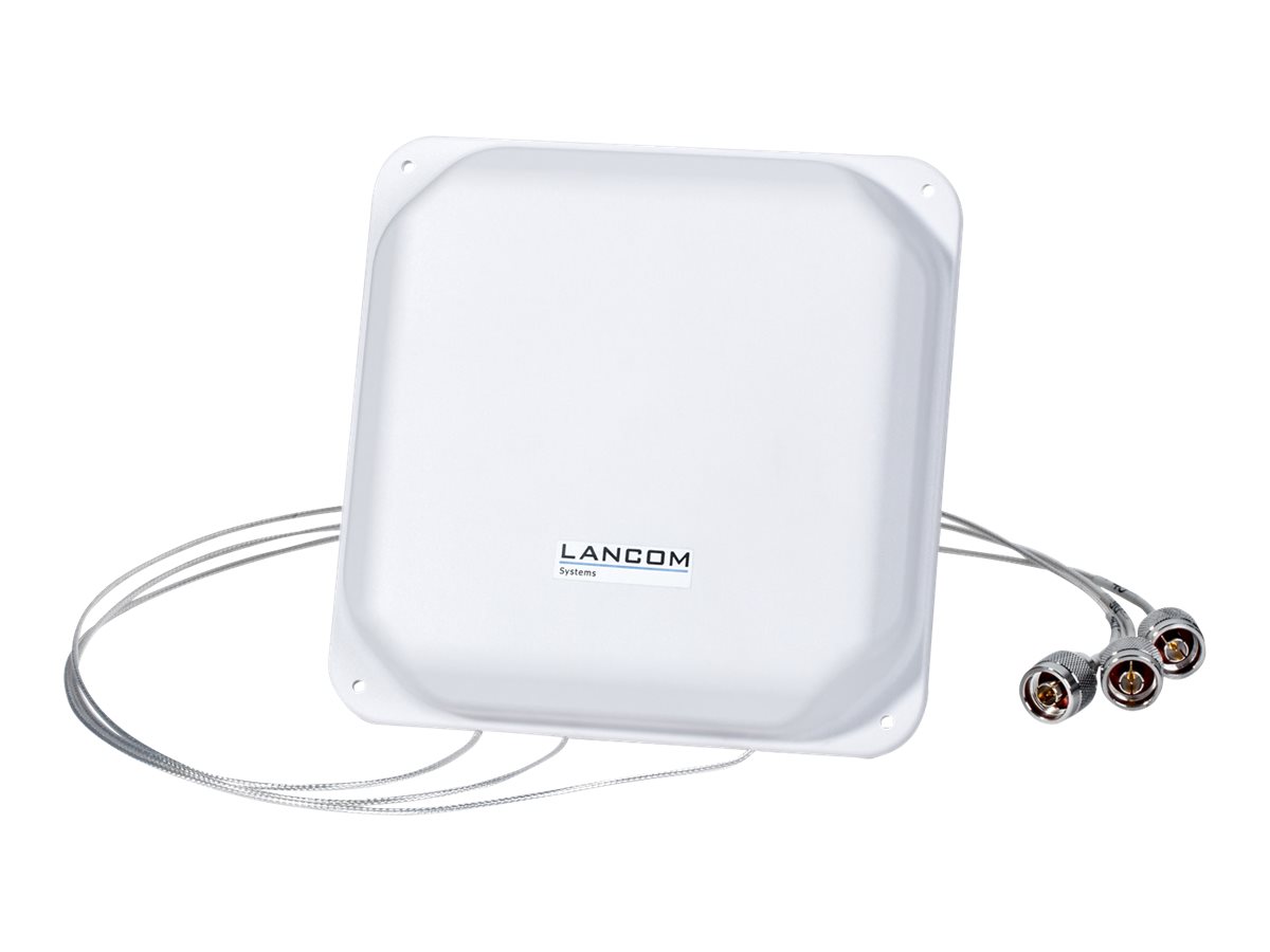 LANCOM AirLancer ON-T90ag - Antenne - 6 dBi (für 2,4 GHz), 5 dBi (für 5 GHz) - Wandmontage möglich, Stangenbefestigung - Hellgrau