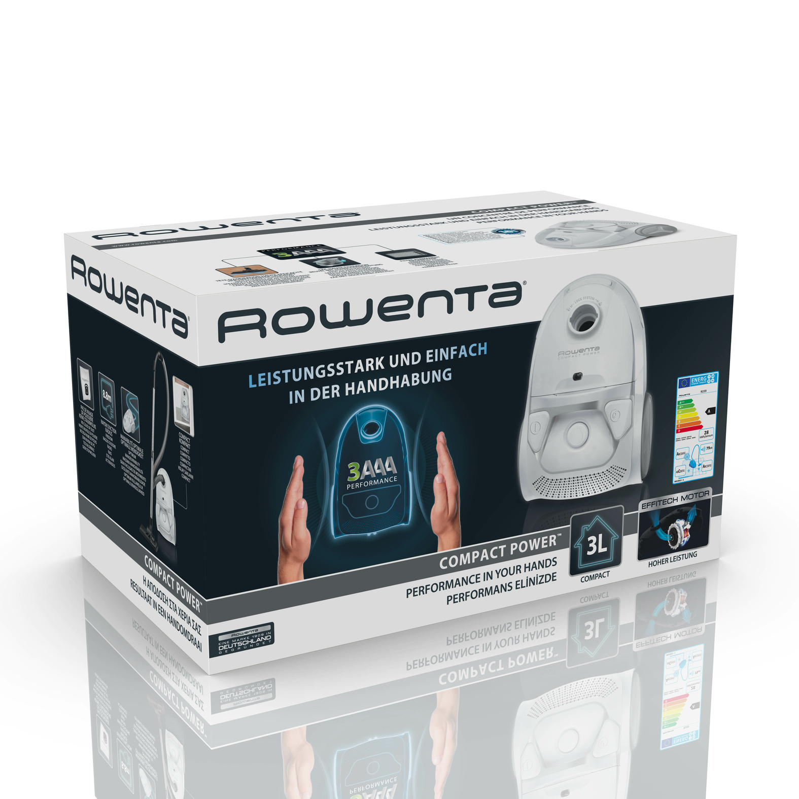 ROWENTA Compact Power RO3927 - 750 W - Zylinder-Vakuum - Trocken - Staubbeutel - 3 l - Hygienefilter, Ansicht 2