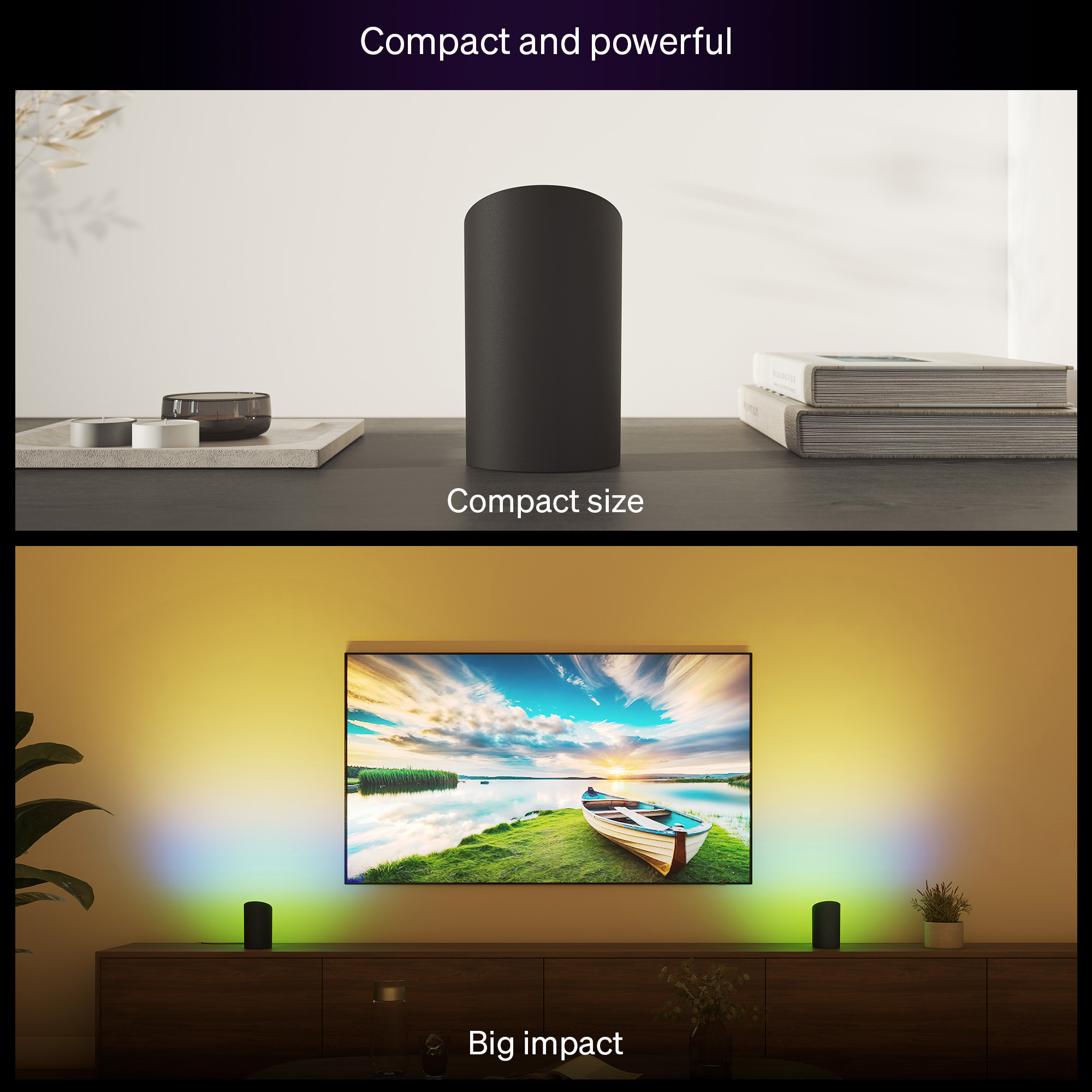 Philips Hue 929003837701 - Intelligente Tischleuchte - Bluetooth - Schwarz - Synthetik, Ansicht 3