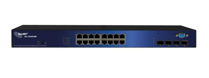 ALLNET ALL-SG8420M gemanaged L2 Gigabit Ethernet (10/100/1000) 19U Schwarz, Ansicht 3