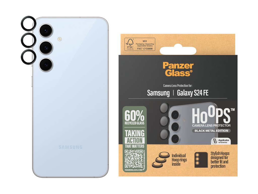 PanzerGlass Hoops - Objektivschutz für Handy - schwarz Gehärtetes Glas, Silikon 2,52 mm, Ansicht 4