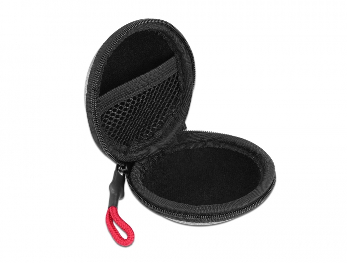Delock Tasche für Kopfhörer - Polyester - Grau, Ansicht 2