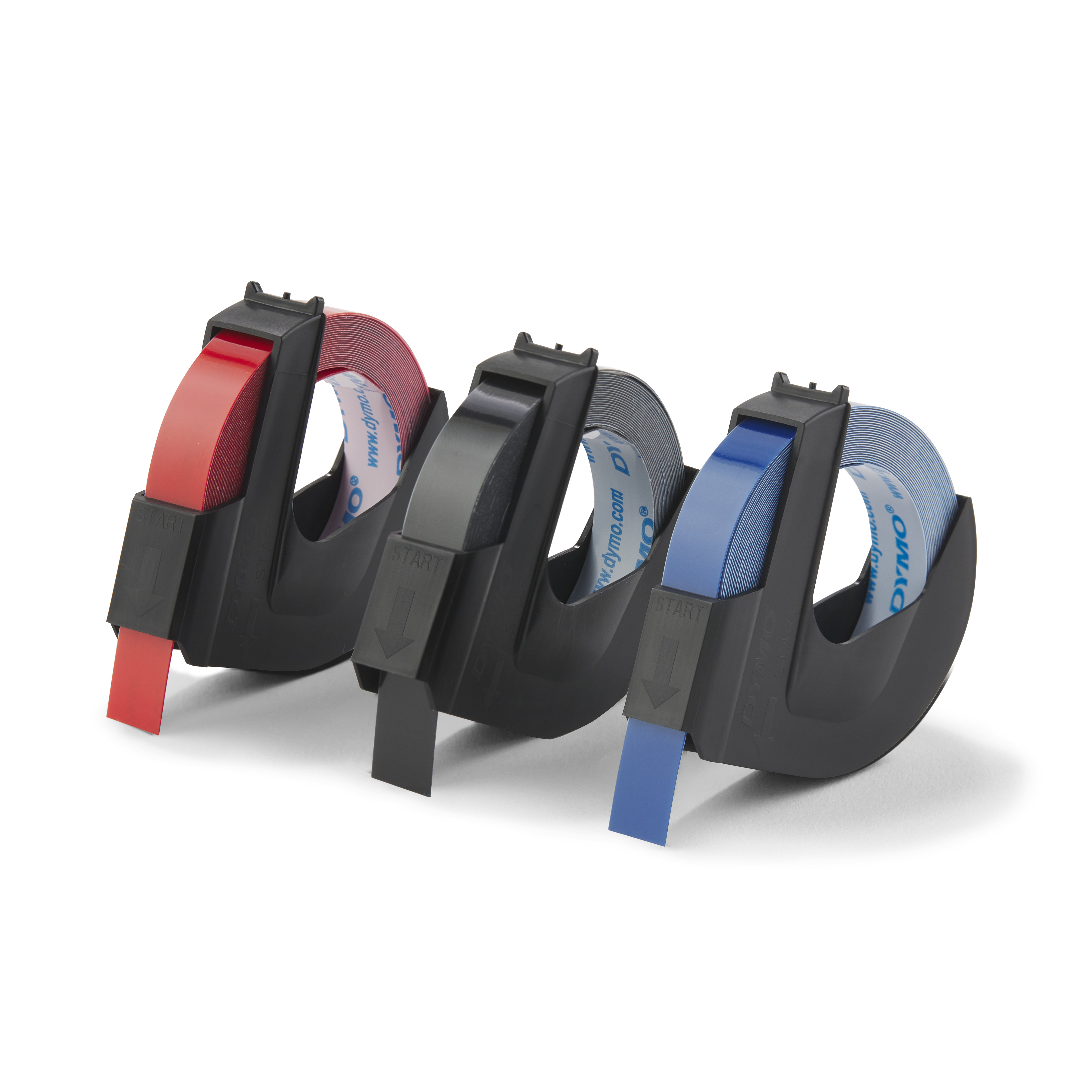 Dymo Selbstklebend - Schwarz, Blau, Rot - Rolle (0,9 cm x 3 m), Ansicht 3