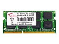 G.Skill SQ Series - DDR3 - 4 GB - SO DIMM 204-PIN