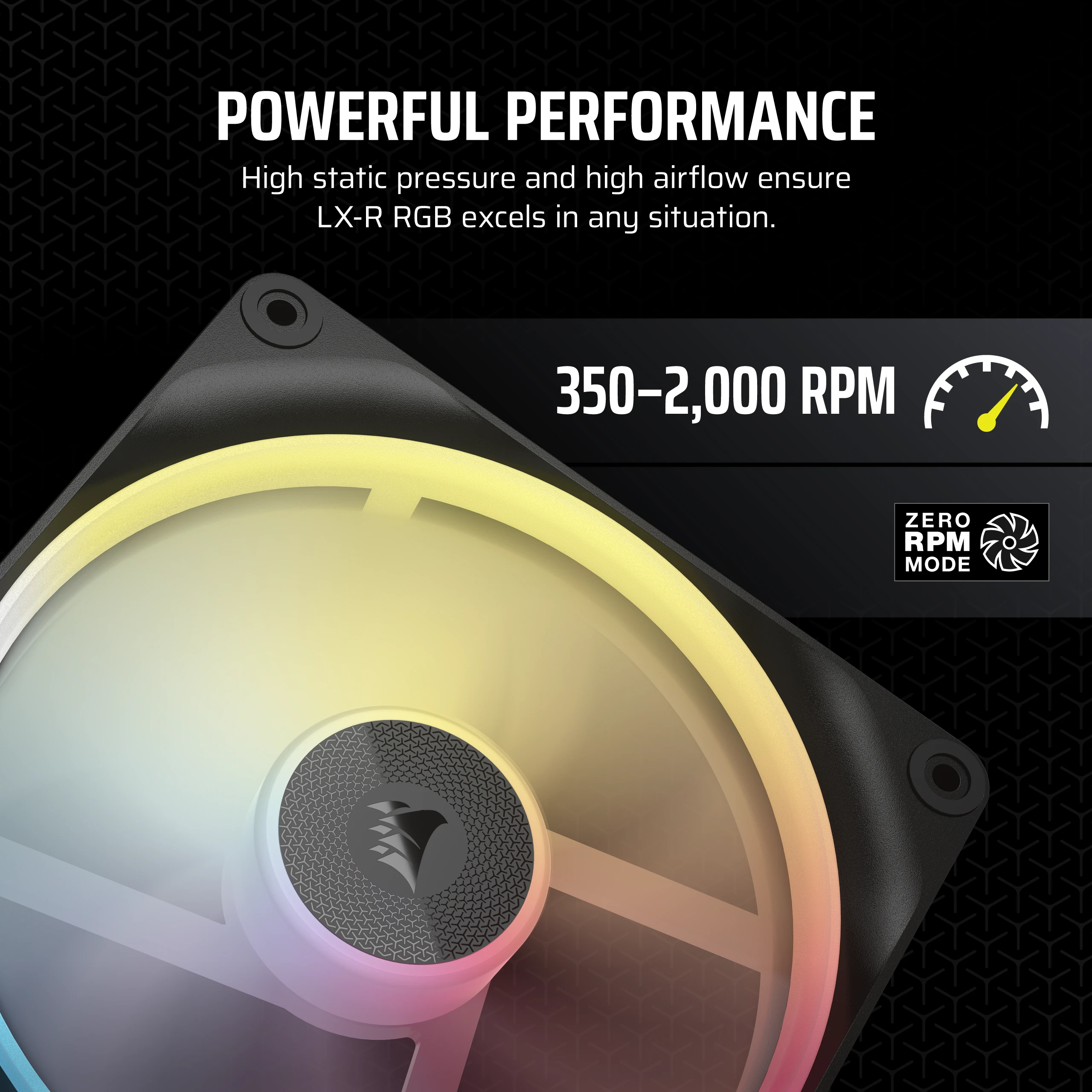 Corsair iCUE LINK LX140-R RGB PWM Reverse schwarz 2er Pack 140 mm, Ansicht 4