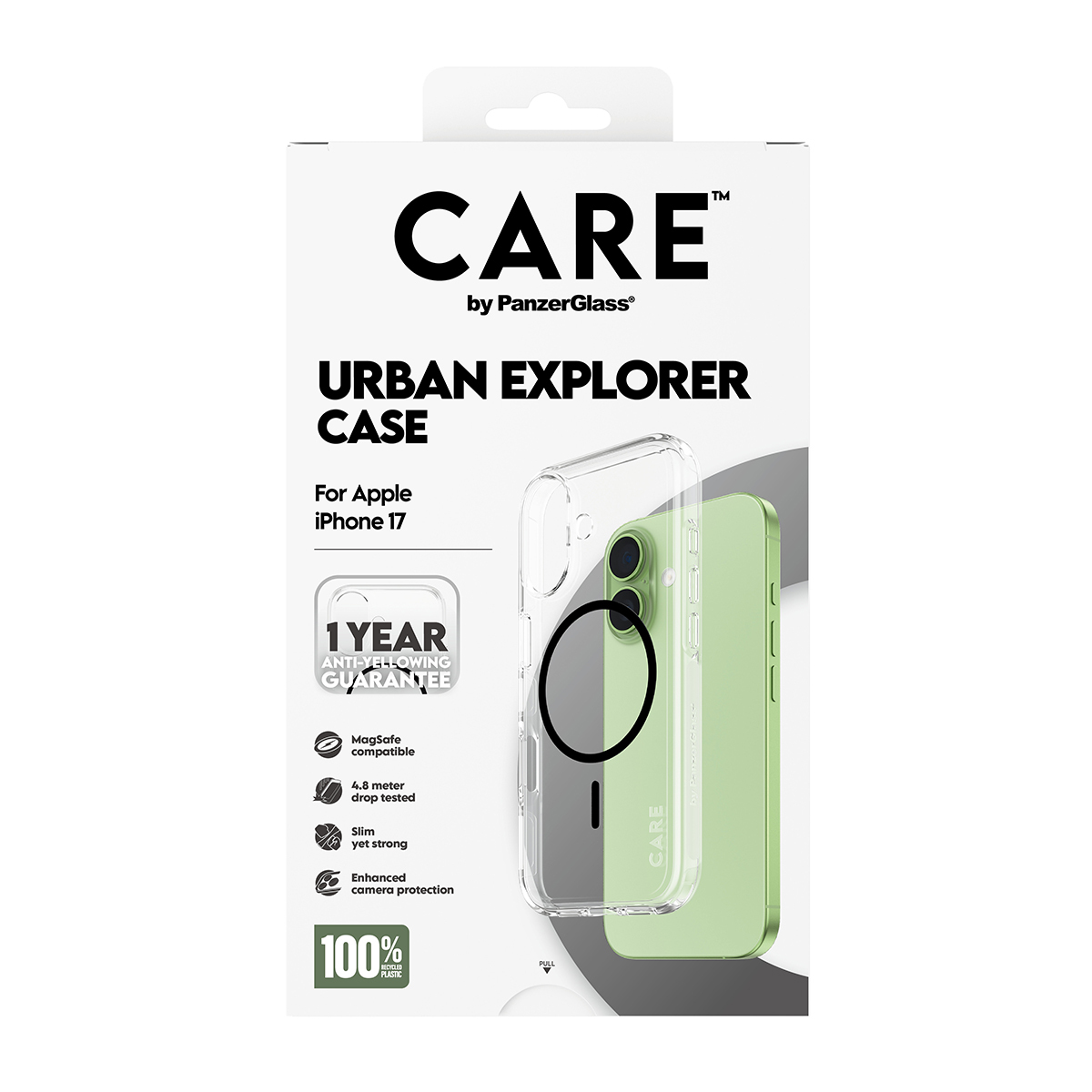 PanzerGlass CARE by Flagship Case Transparent Urban Combat w. Black MagSafe iPhone, Ansicht 3