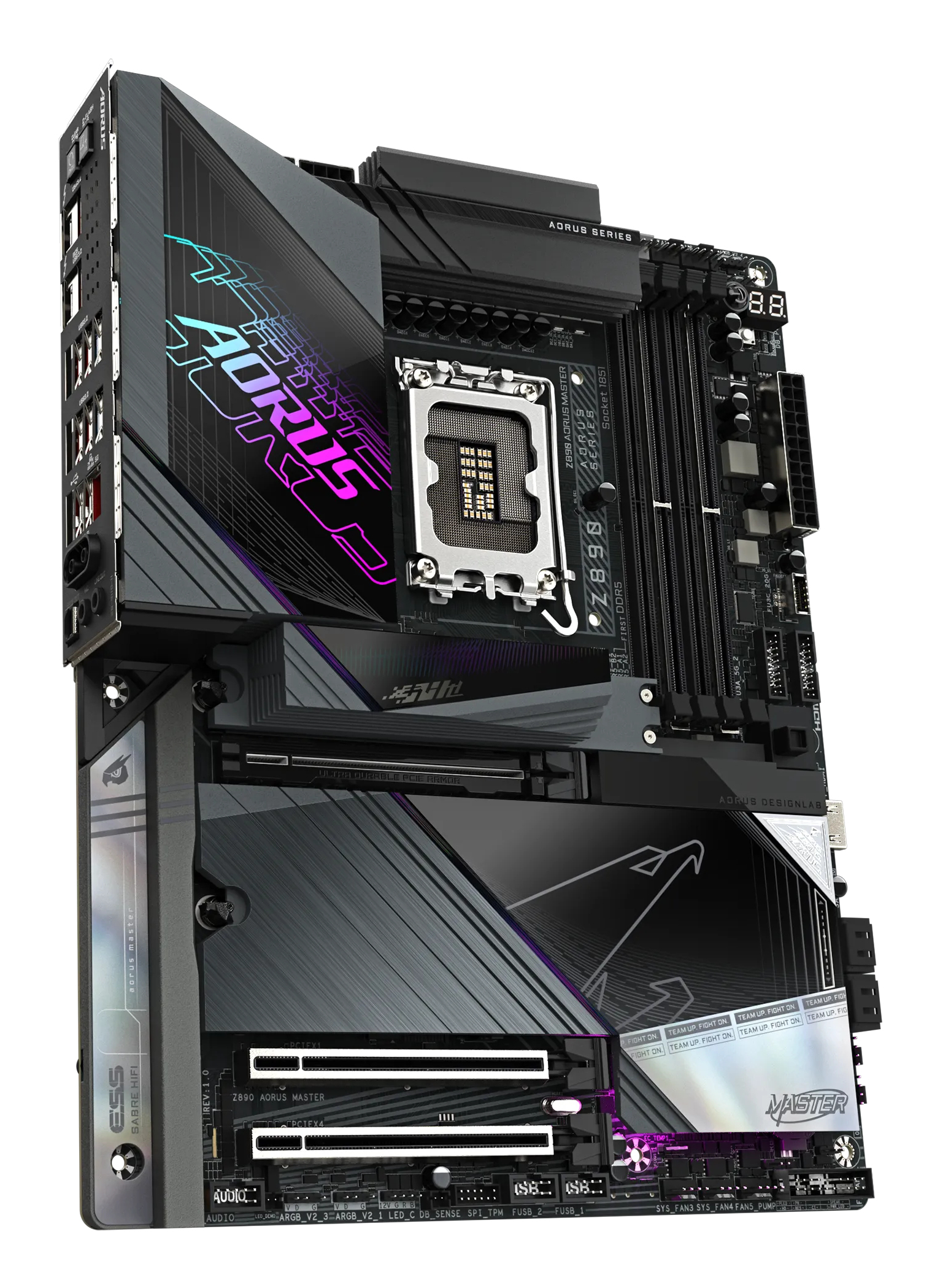 Gigabyte AORUS Z890 MASTER - Motherboard - ATX - LGA1851-Sockel - Z890 Chipsatz - USB-C 3.2 Gen 2x2, USB 3.2 Gen 1, Ansicht 4